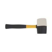 TOPTRADE palice gumová, černá / bílá, se sklolaminátovou násadou, O 55 mm / 450 g, profi (4)