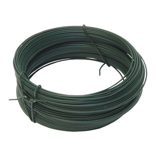 TOPTRADE drát vázací, poplastovaný, zelený, O 1,25 mm / 50 m