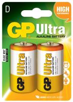 baterie GP Ultra Alkaline, LR20, velké mono D, blistr 2 ks, 1,5 V