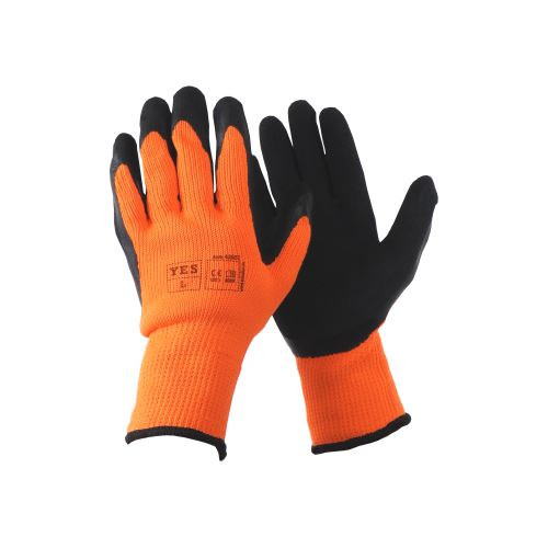 rukavice YES Winter, s PU dlaní a úpletem, velikost 9 (5)