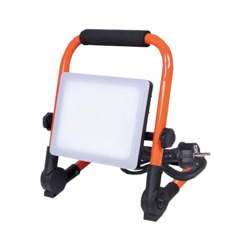 reflektor LED, se sklopným stojanem, 30W, 2700lm, 4000K, kabel se zástrčkou, IP65