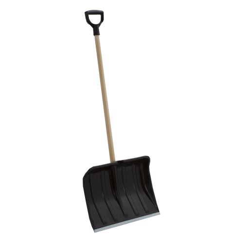 TOPTRADE hrablo na sníh Praděd, s dřevěnou násadou a plastovou rukojetí "Y",  470 x 350 mm