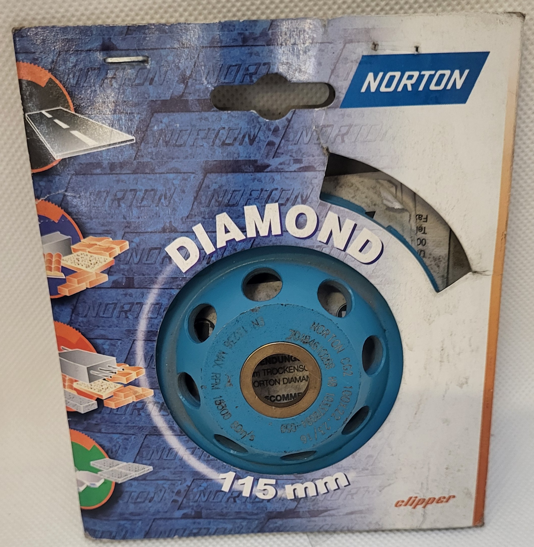 miska diamantová, brusná, dvouřadá, NORTON CG2 100 x 22.23 / 16 mm xxx 2.00 Kg TOP Sklad4 501321 5450248005247