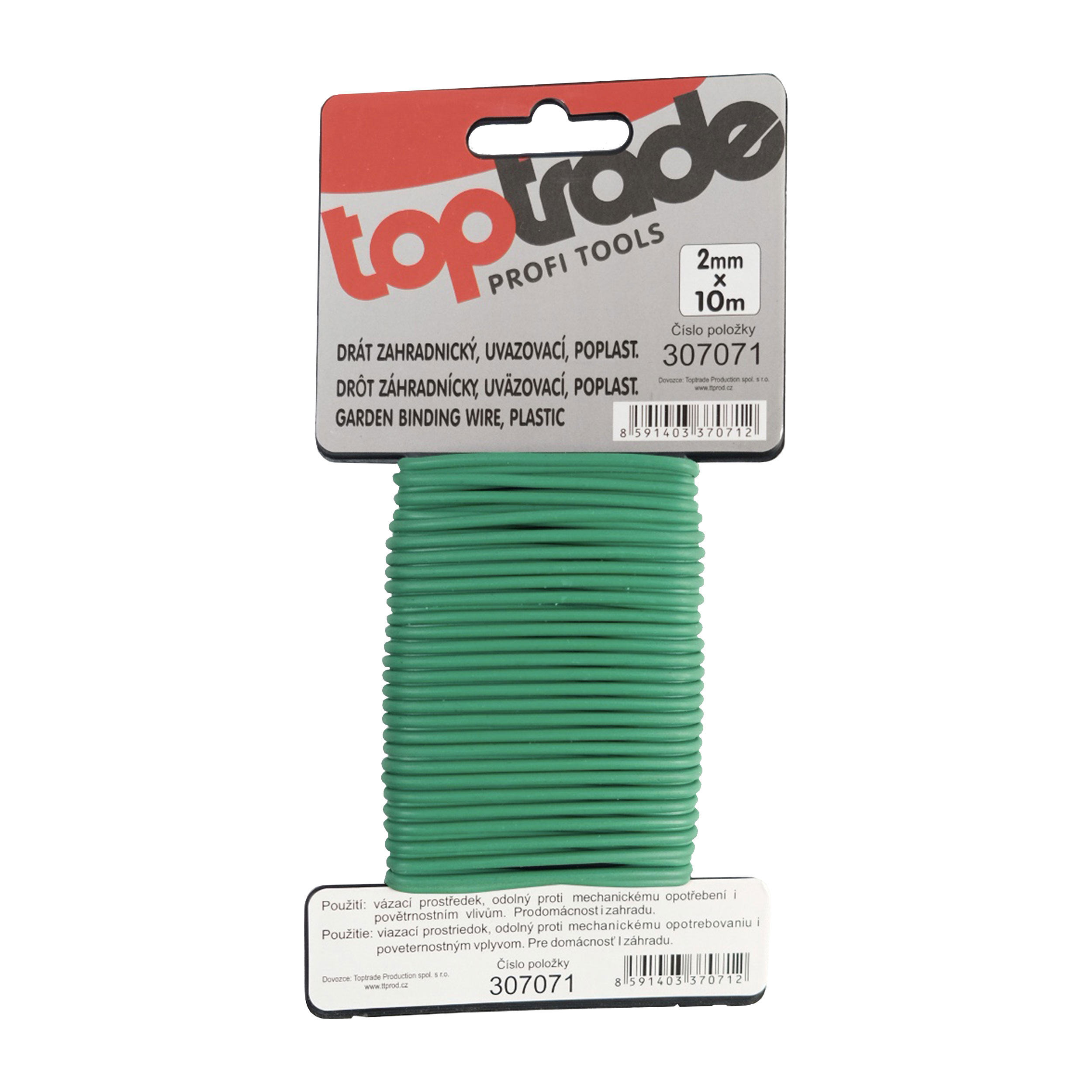 drát zahradnický, uvazovací, poplastovaný, 2 mm x 10 m 0.06 Kg TOP Sklad4 307071 8591403370712