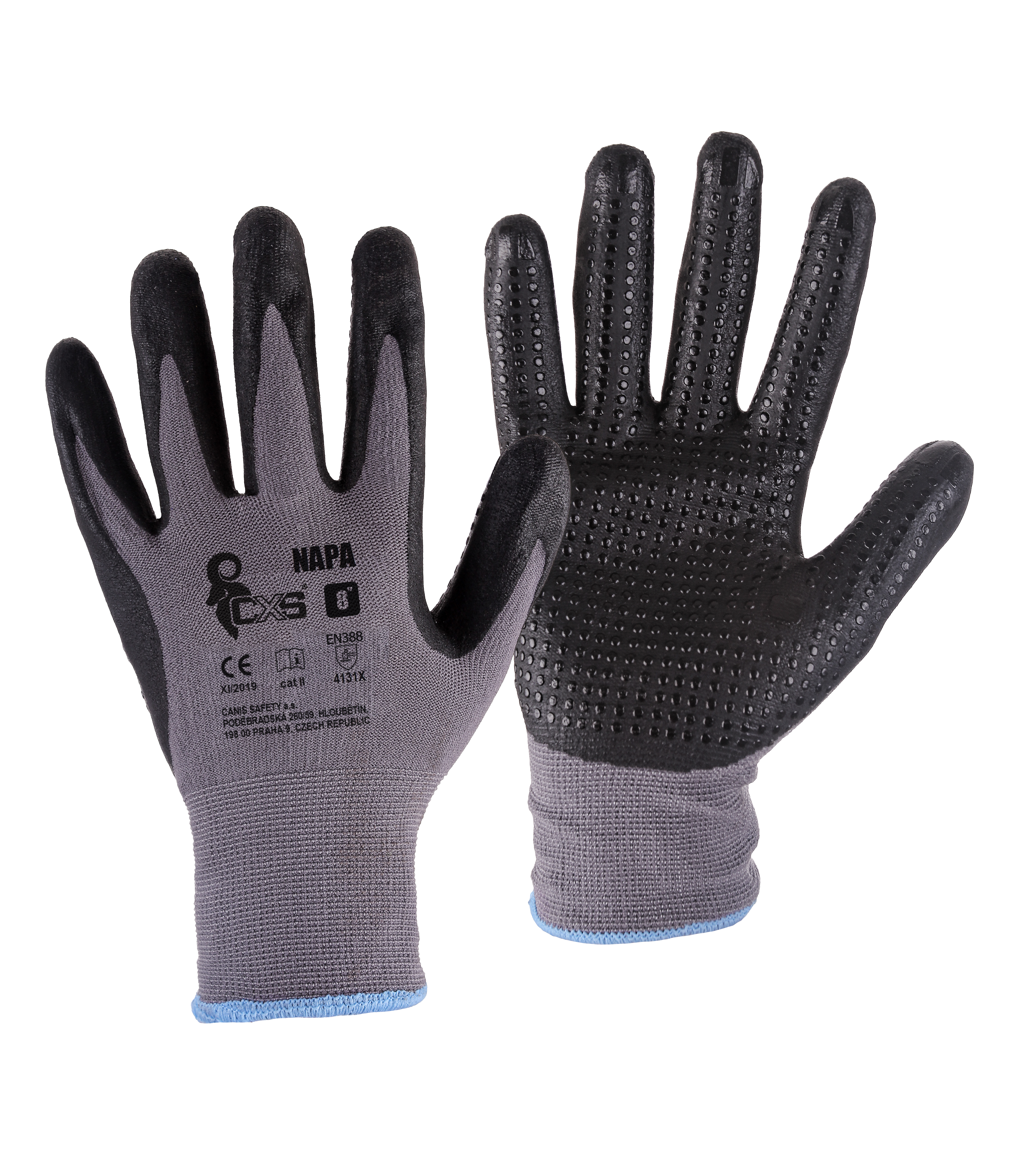 rukavice NAPA, s úpletem, šedo - černé, velikost 8 0.04 Kg TOP Sklad4 606035 60