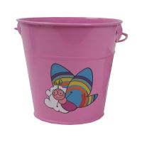 TOPTRADE nářadí zahradní, dětské - vědro, kovové, růžové, 1,2 l (3)