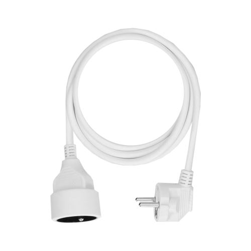 přívod prodlužovací 1z  - spojka, 2 m, 3 x 1mm2, bílá (1)