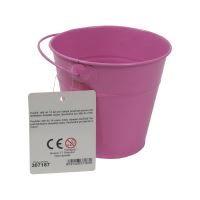 TOPTRADE nářadí zahradní, dětské - vědro, kovové, růžové, 1,2 l (2)