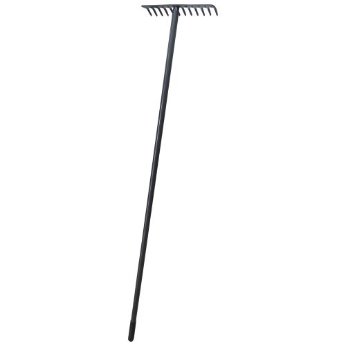 TOPTRADE hrábě standard, 16 zubů, kovové, kovová násada, délka 1500mm, Profi -  BAZAR - rez