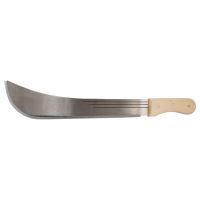 TOPTRADE mačeta ocelová, s dřevěnou rukojetí, 18“ čepel, 600 mm