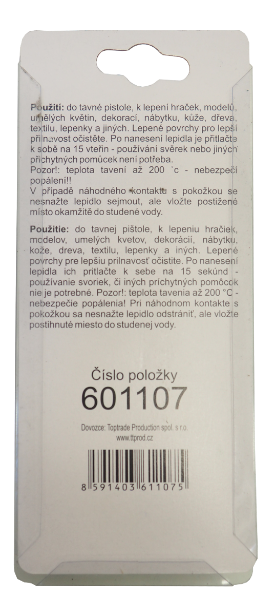 lepidlo tavné, 4 barvy se třpytkou - červená, žlutá, modrá, zelená 7,5 x 100mm, 20 ks 0.11 Kg TOP Sklad4 601107 8591403611075