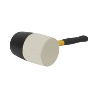 TOPTRADE palice gumová, černá / bílá, se sklolaminátovou násadou, O 55 mm / 450 g, profi (6)
