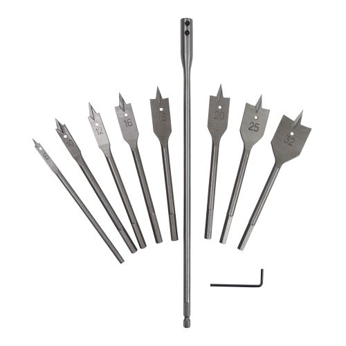 TOPTRADE vrták kopinatý, 6 – 32 mm, sada 10 ks
