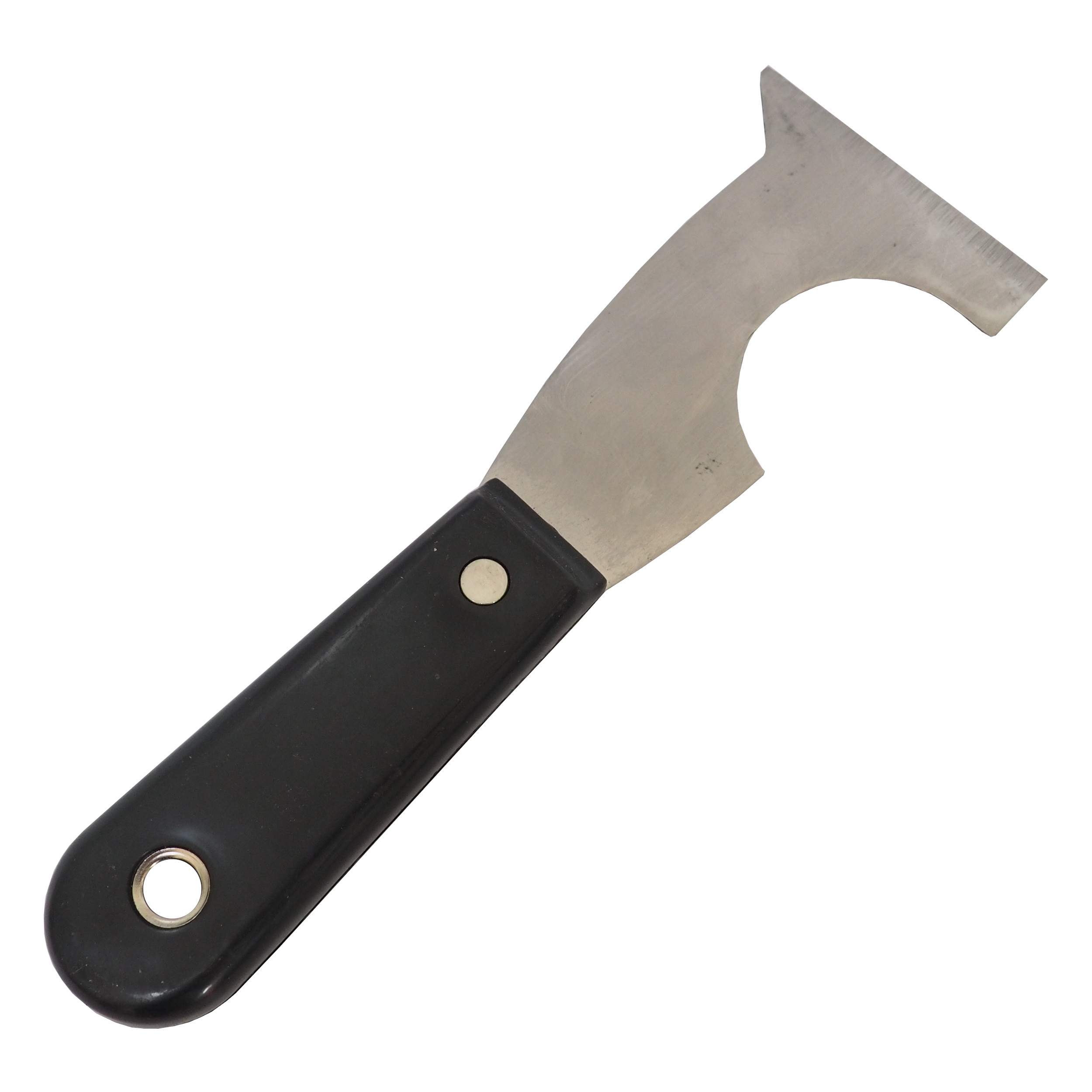 TOPTRADE špachtle chromovaná nůž tvarovaný, s plastovou,  nýtovananou rukojetí, profi 0.09 Kg TOP Sklad4 500443 595