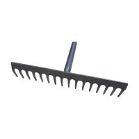 TOPTRADE hrábě standard, 16 zubů, kovové, kovová násada, délka 1500mm, Profi -  BAZAR - rez (2)