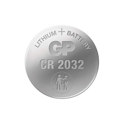 baterie GP lithium, GP CR2032, knoflíková, blistr 5 ks, kapacita 220 mAh, 3 V