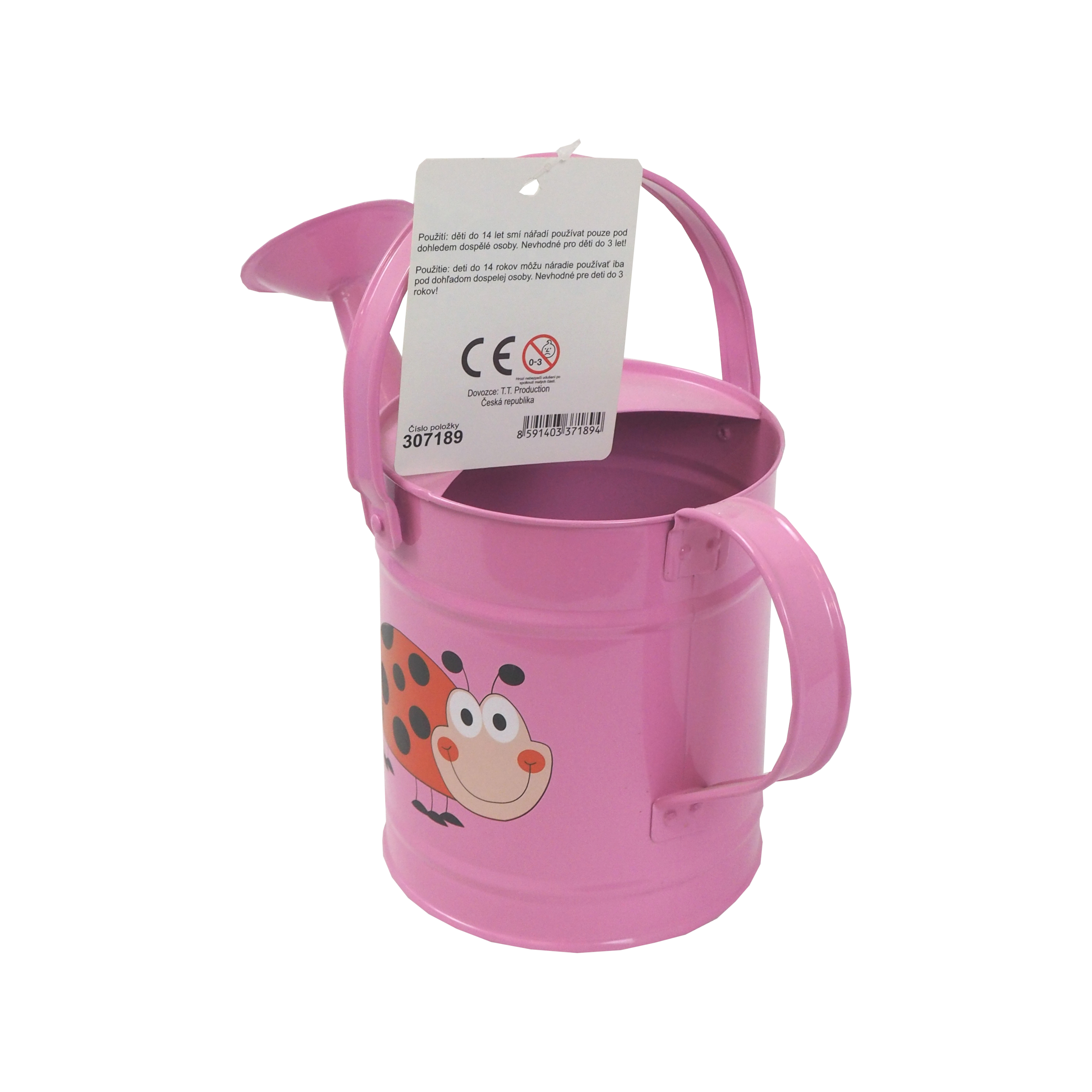 nářadí zahradní, dětské - konev, kovová, růžová, 1,6 l 0.27 Kg TOP Sklad4 307189 8591403371894