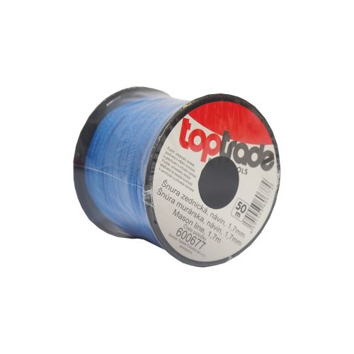 TOPTRADE šňůra zednická PE, O 1,7 mm / 50 m, modrá