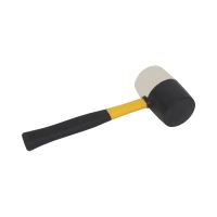 TOPTRADE palice gumová, černá / bílá, se sklolaminátovou násadou, O 55 mm / 450 g, profi (2)