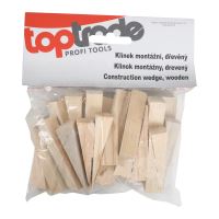 TOPTRADE klínky dřevěné, montážní, balení 30 ks, 100 x 20 x 23 - 1 mm