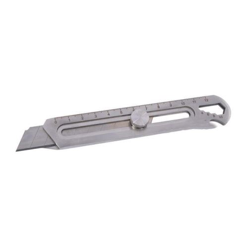 TOPTRADE nůž odlamovací, nerezový, multifunkční, 6 v 1, 18 mm