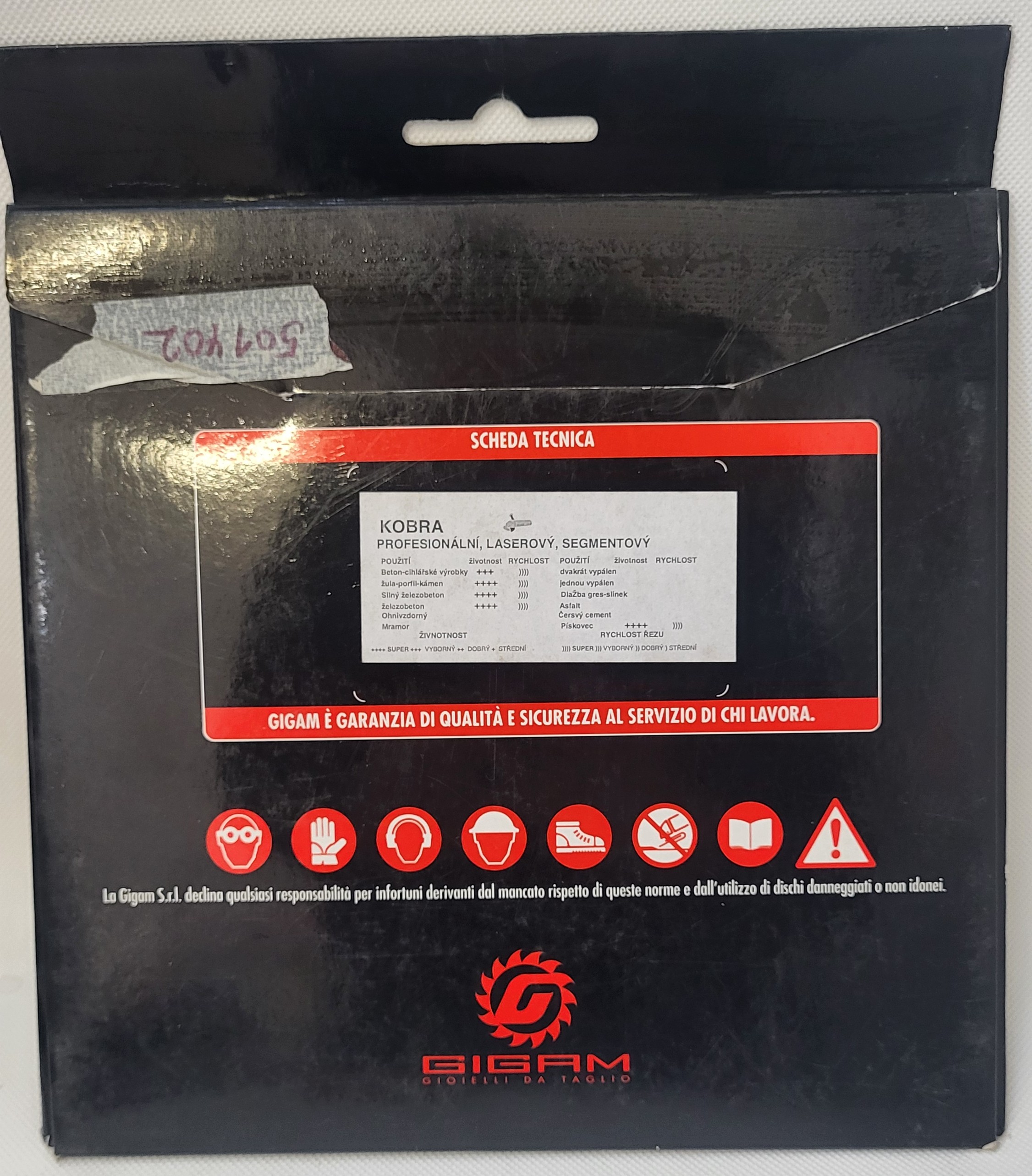 kotouč diamantový, GIGAM KOBRA 230 mm xxx 0.00 Kg TOP Sklad4 501402 8026994006738