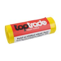 TOPTRADE pytel na tříděný odpad, recyklační, žlutý, balení 8 ks, 40 µm, 120 l (1)
