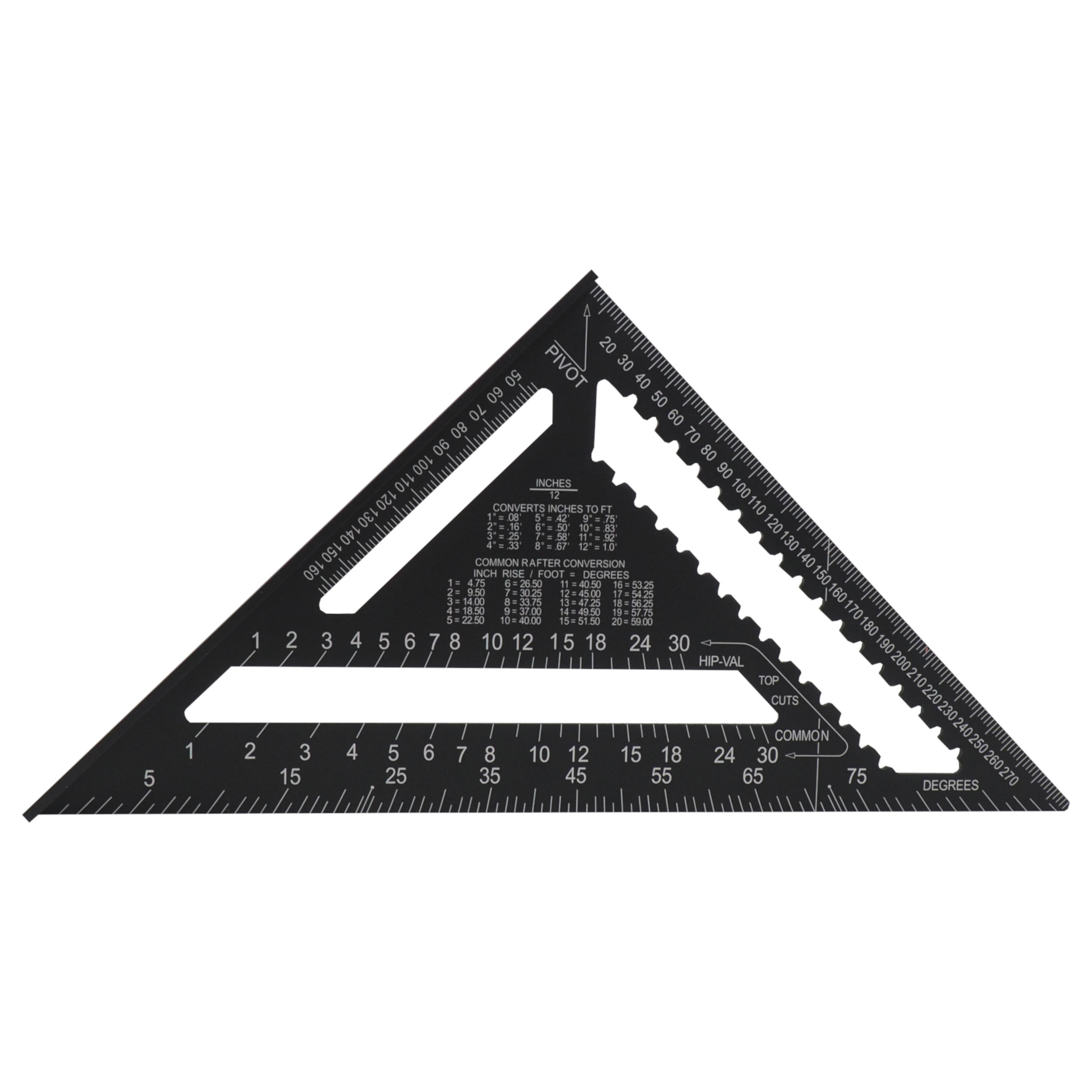 TOPTRADE trojúhelník tesařský, hliníkový, 300 mm 0.48 Kg TOP Sklad4 105159 361