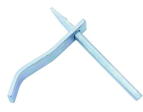 TOPTRADE skoba zednická, pozinkovaná, hranatá, 140 mm
