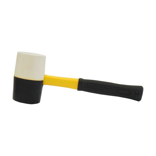 TOPTRADE palice gumová, černá / bílá, se sklolaminátovou násadou, O 55 mm / 450 g, profi