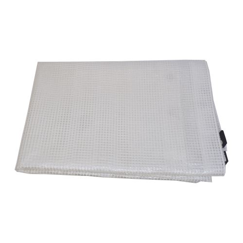 TOPTRADE plachta krycí, průhledná, s kovovými oky, 2 x 3 m, 120 g / m2 - BAZAR -