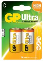 baterie GP Ultra Alkaline, LR14,  malé mono C, blistr 2 ks, 1,5 V