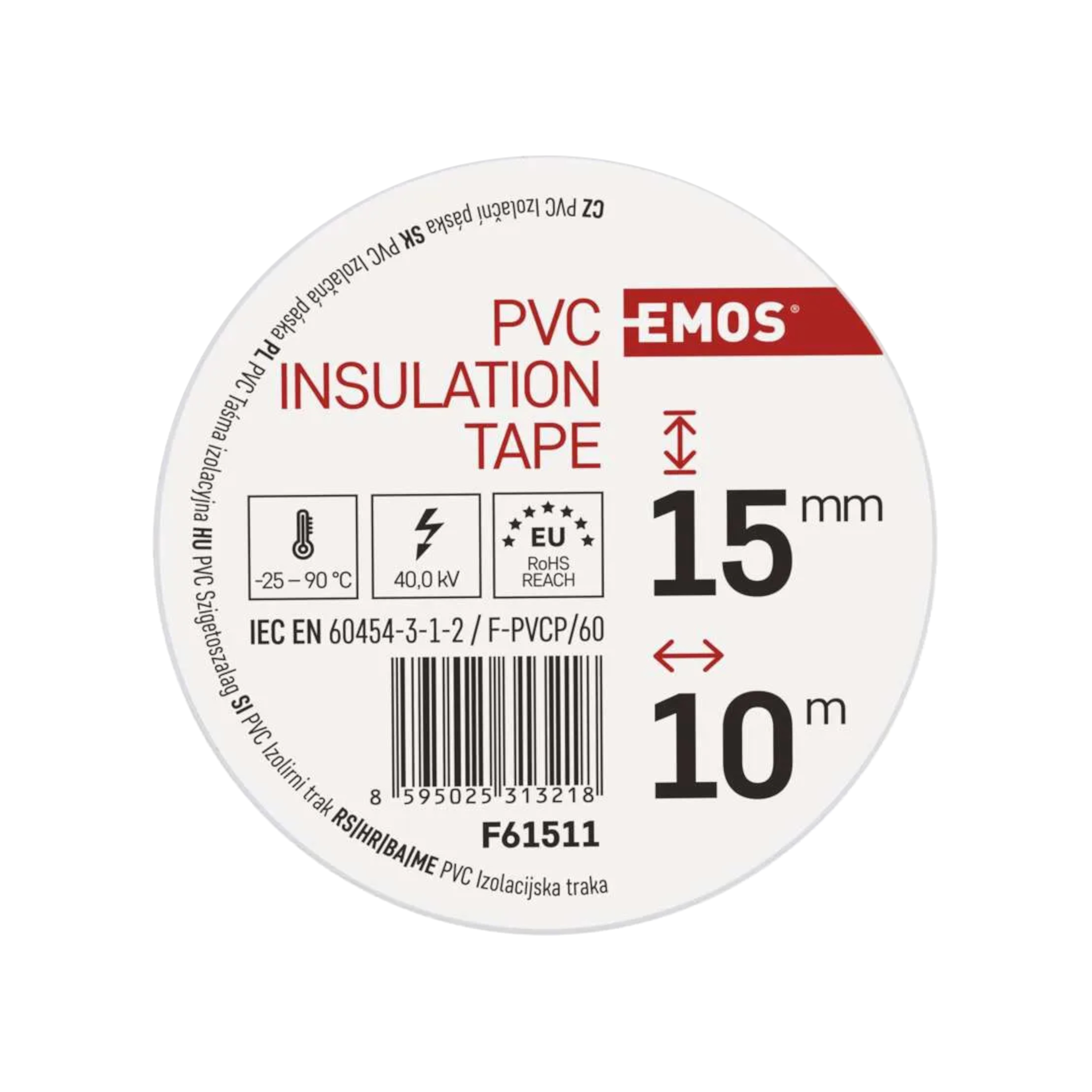 páska elektroizolační, bílá, 15 mm x 10 m 0.05 Kg TOP Sklad4 701398 8595025342317