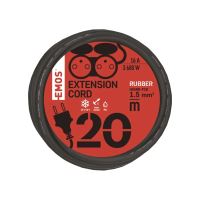 kabel prodlužovací, gumový, 2 zásuvky, 20 m, 250 V~/16 A, IP 44 (3)