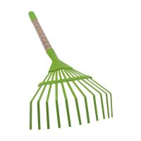 TOPTRADE nářadí zahradní, dětské, kovové - hrábě 11 lamel, dlouhá násada, 74 cm (3)